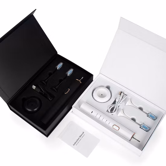 Зубная щетка для путешествий, перезаряжаемая дорожная звуковая электрическая зубная щетка со светодиодной подсветкой для взрослых и детей для детей на 360 градусов