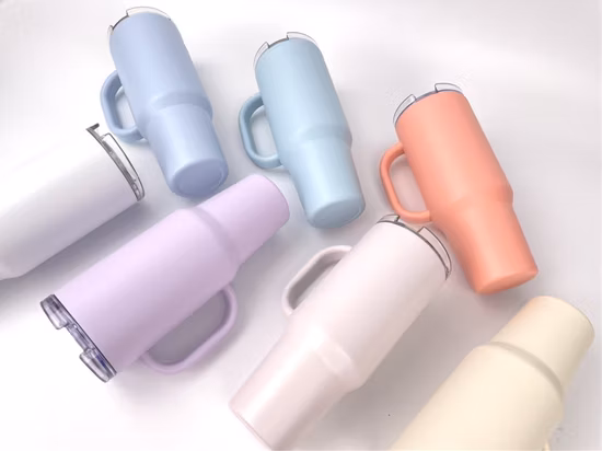 Кружка из нержавеющей стали ODM OEM с соломенной вакуумной изоляцией, стакан на 40 унций с ручкой